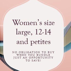 Women's size large Bundle and Save